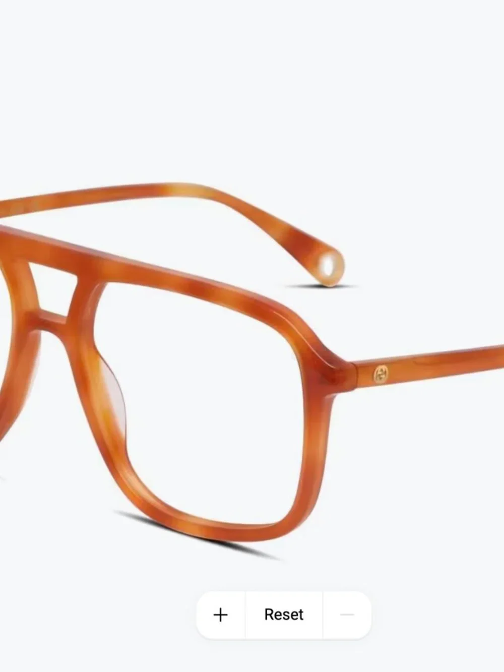 Gucci GG1078O Tortoise Orange Pilot Glasses with Blue Light/UV block